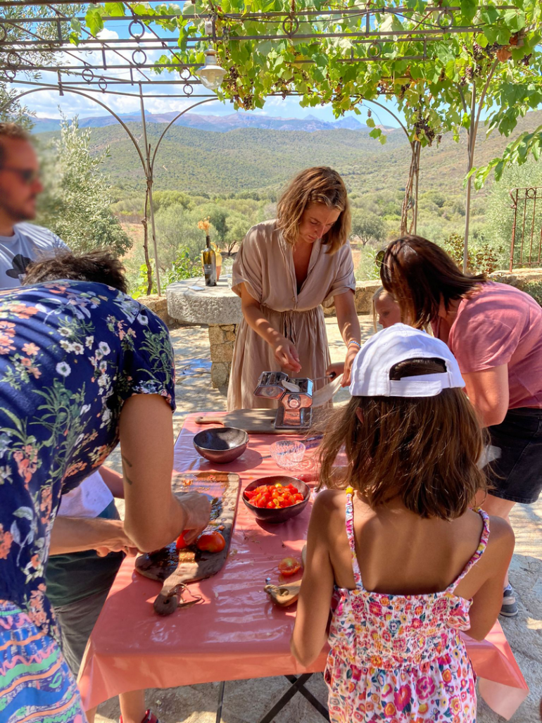 A Papina Workshop cooking Corsican products